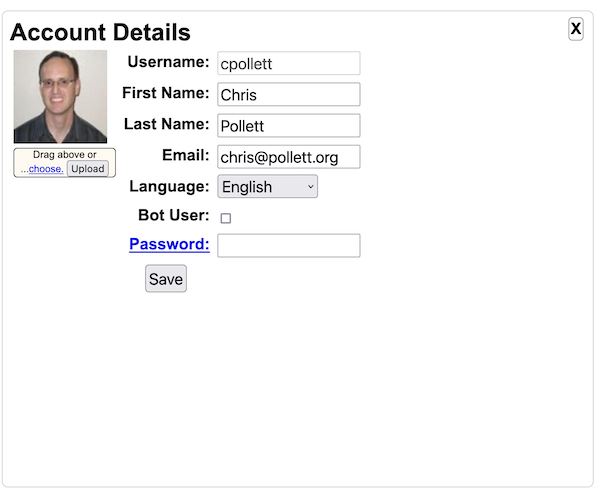 Change Account Information Form
