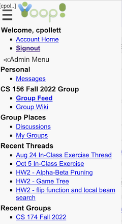 Group Discussion Context Menu For Group Or Thread