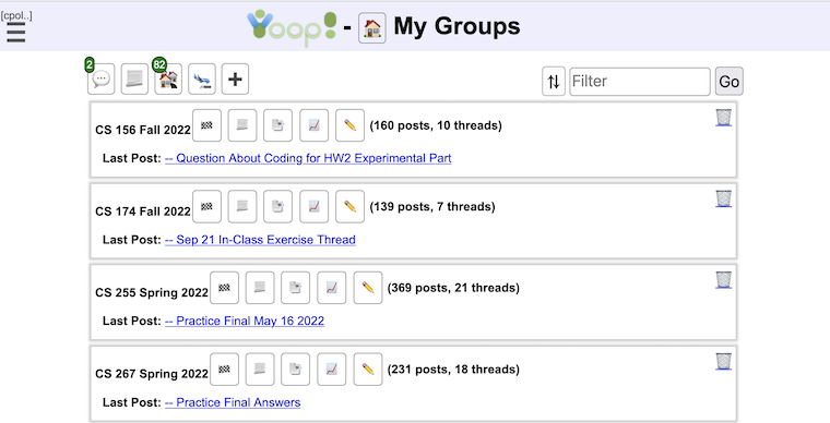 The My Groups Activity